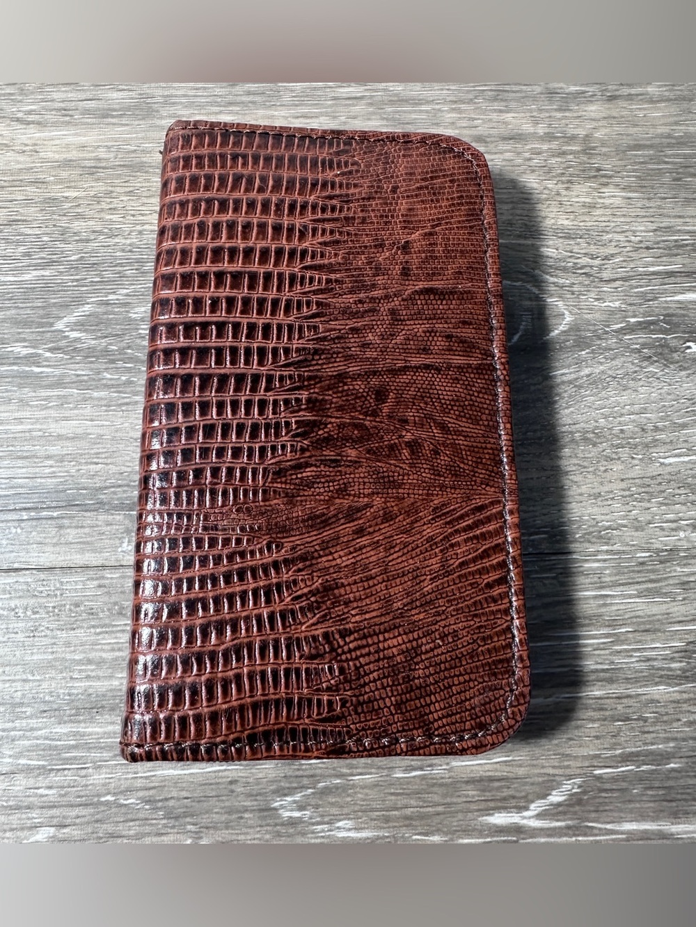 Buxton Snakeskin Leather Storage Grooming Nail Travel Case Small Empty Vintage